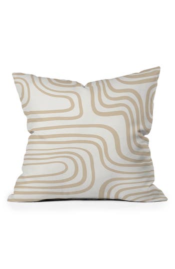 Deny Designs Iveta Coeur Neutral Throw Pillow In White
