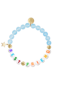 Little Miss Zoe Semi-Precious Gemstone Best Friend Bracelet in Gift Pouch