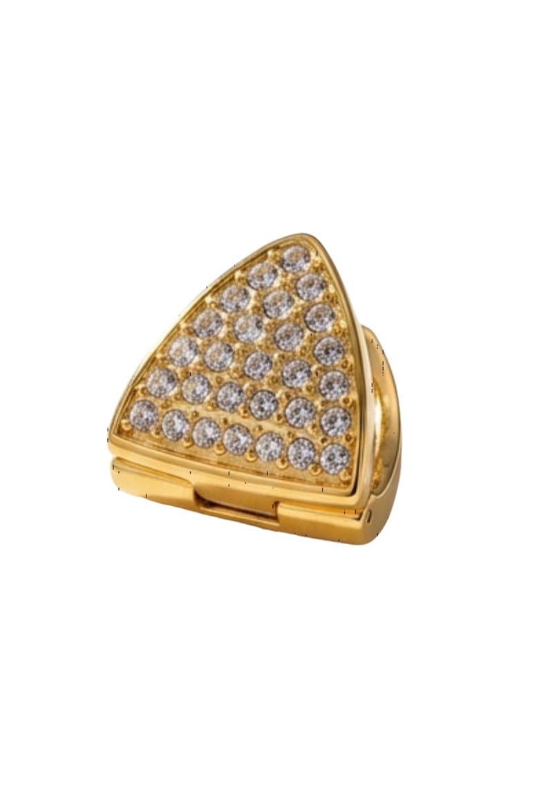Luna Waterproof Dainty Triangle Zircon Pave Stud, Main, color, GOLD