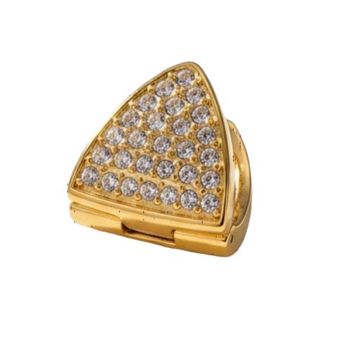 Luna Waterproof Dainty Triangle Zircon Pave Stud
