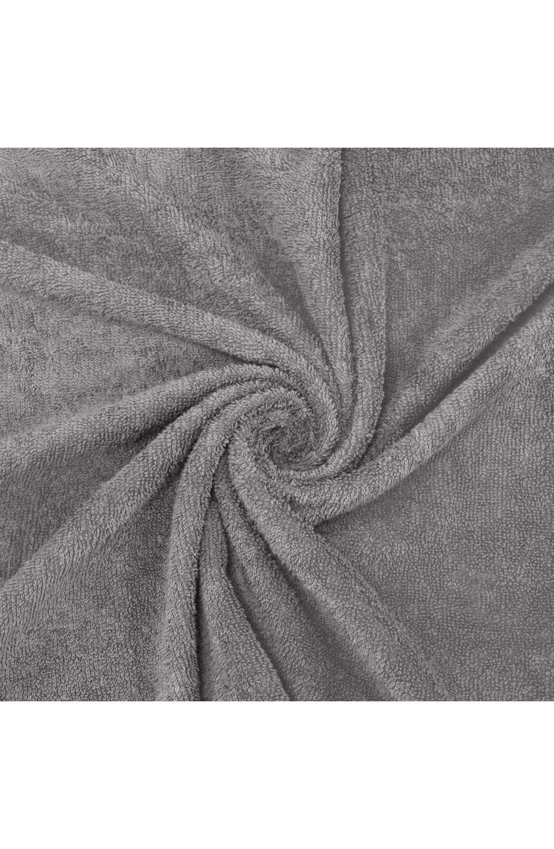 Utica Essentials 6-Piece Cotton Bath Towel Set, Alternate, color, Monument Grey