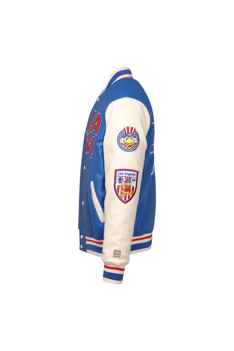 Men's Outerstuff Royal/Cream Los Angeles 1984 Summer Olympics Varsity Full-Snap Jacket, Alternate, color, Royal