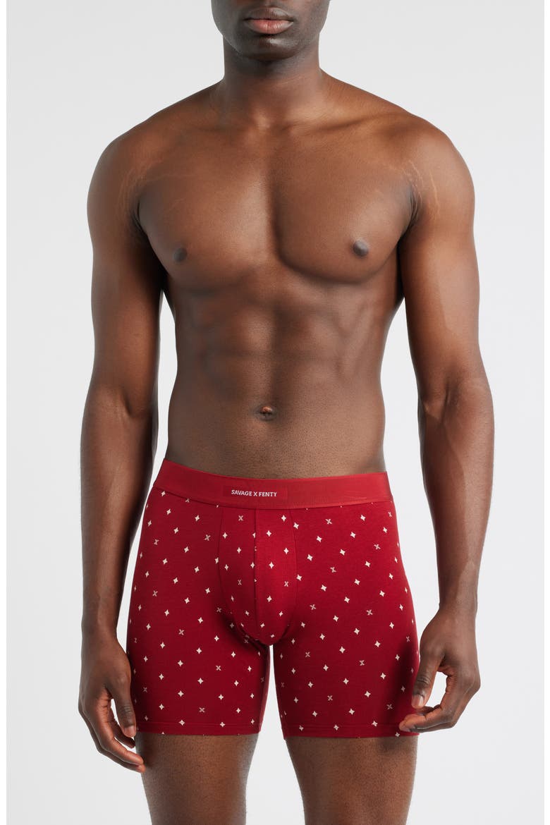 3-Pack Savage X Cotton Blend Boxer Briefs, Alternate, color, BLACK/ GREEN/ RED