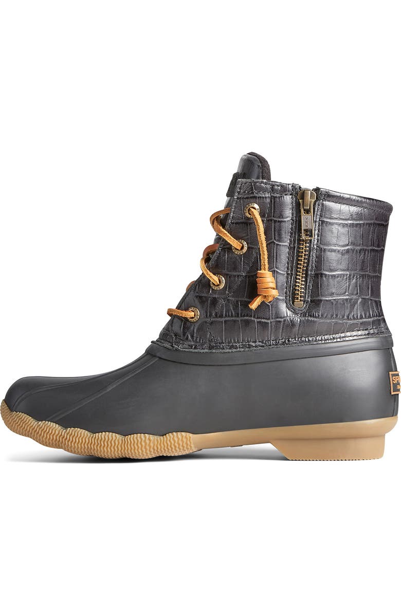 Sperry Saltwater Croc Embossed Water Resistant Duck Boot, Alternate, color,