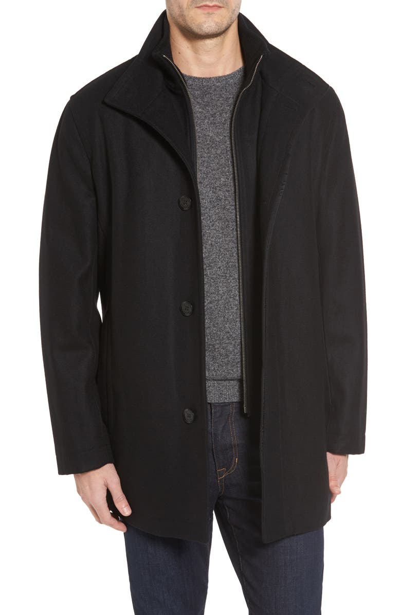 Cole Haan Melton Wool Blend Coat, Main, color,