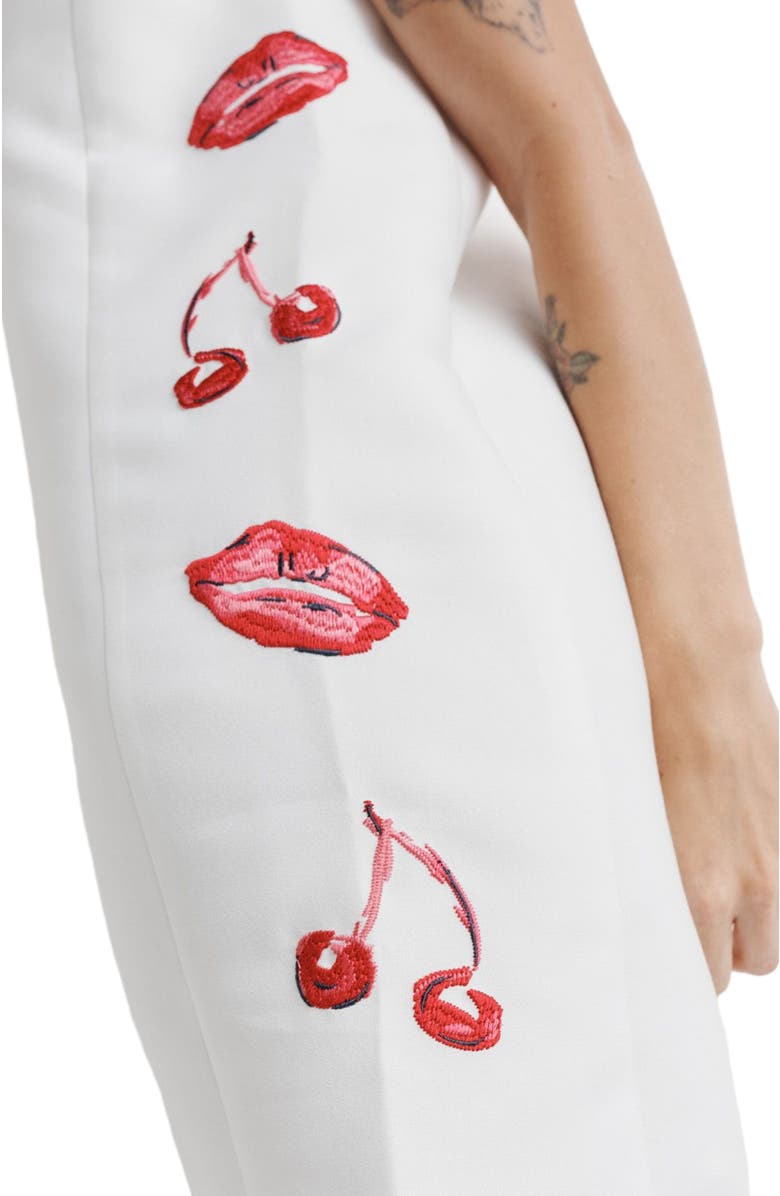Romy Cherry Lips Shift Dress, Alternate, color, White, Lips