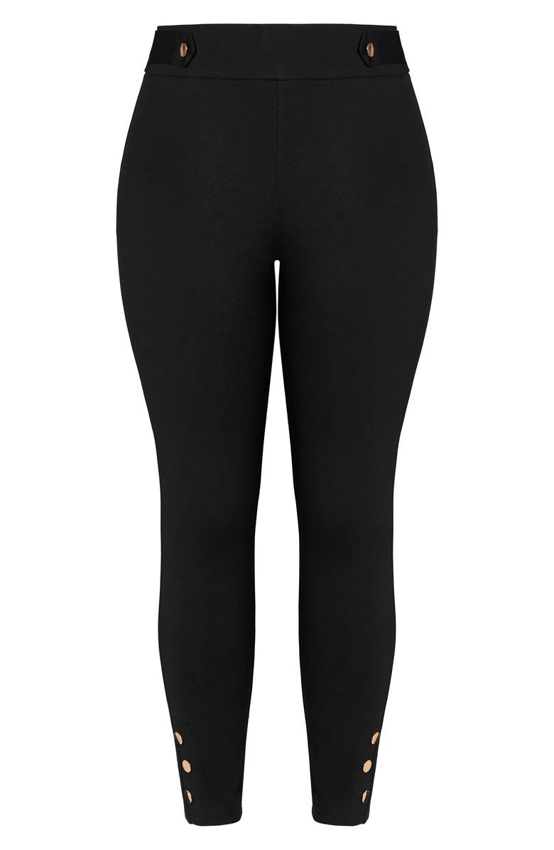 City Chic Party Fever High Waist Skinny Pants, Alternate, color, Black