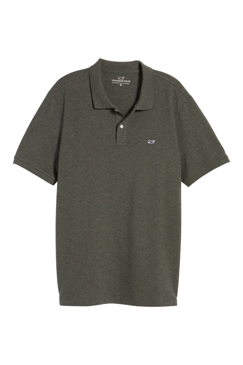 Regular Fit Piqué Polo, Alternate, color, CHARCOAL