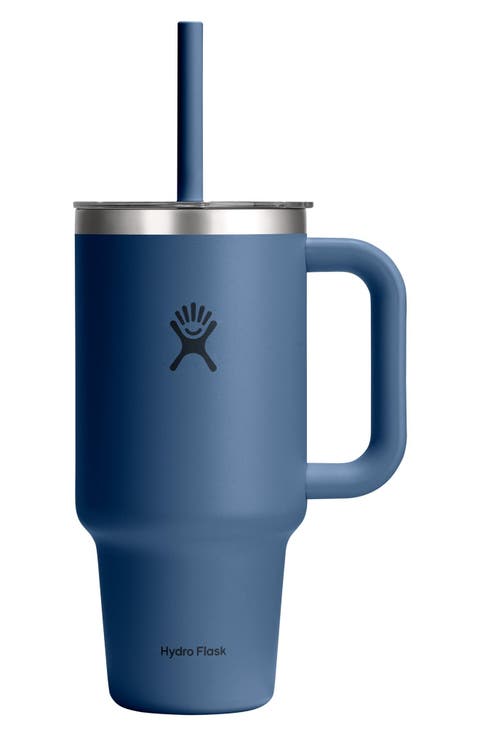 32-Ounce Clear Lid Travel Tumbler