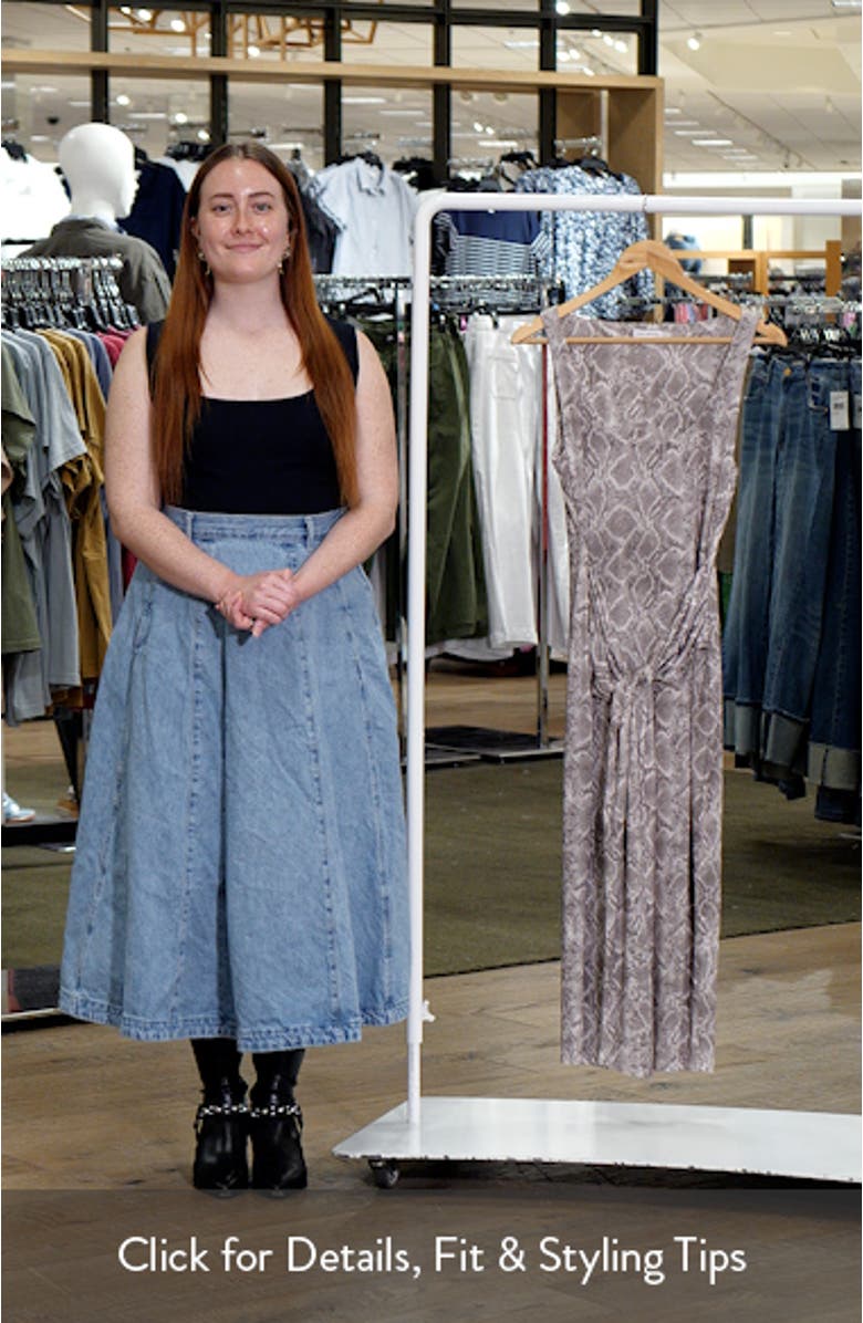 Slinky Ruched Sleeveless Jersey Midi Dress, sales video thumbnail