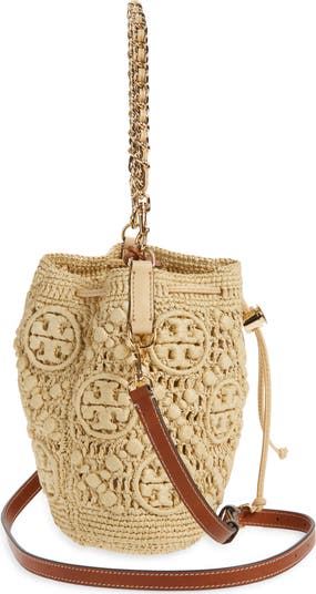Tory Burch T Monogram Raffia Bucket Bag | Nordstrom