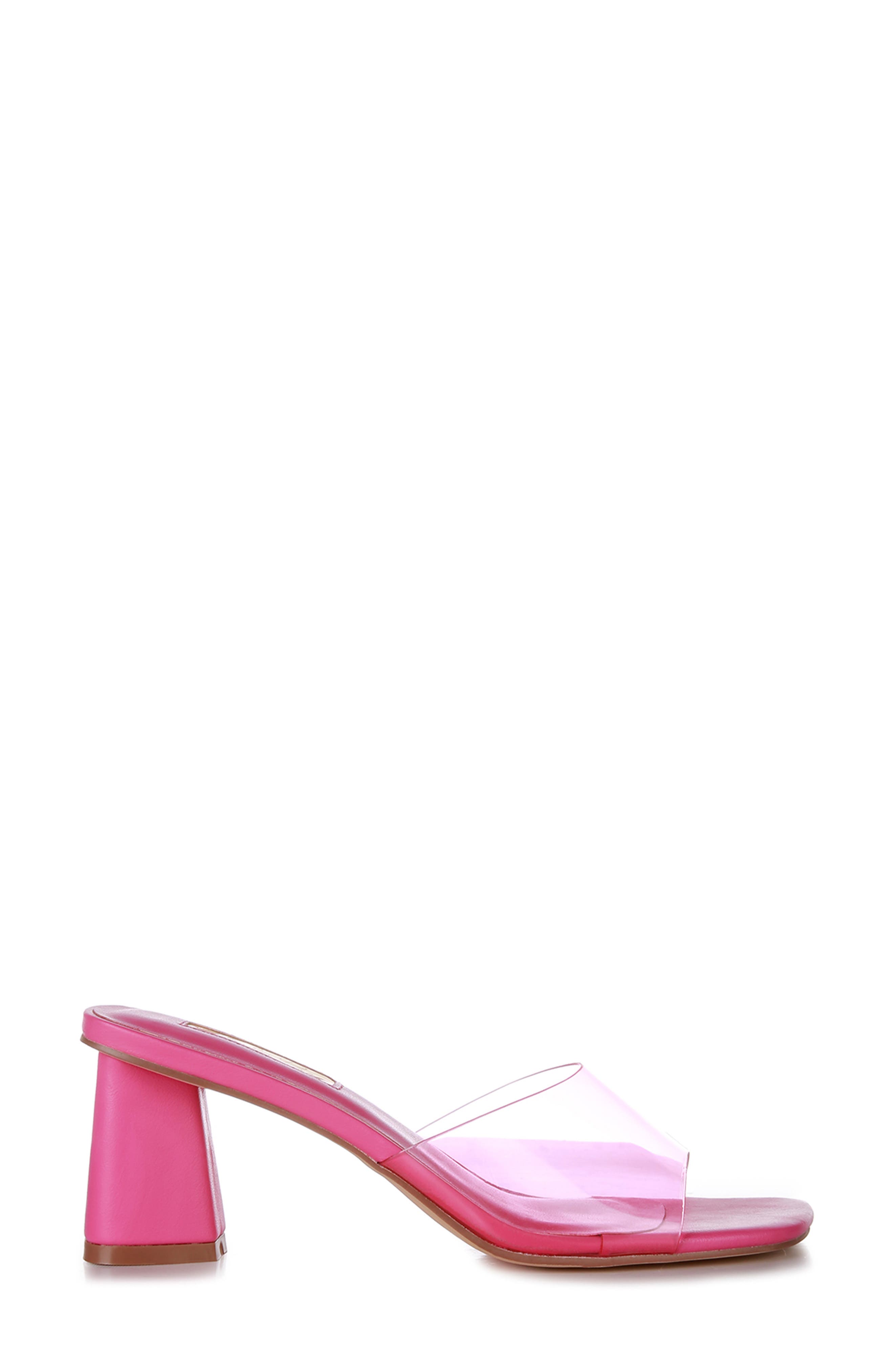 Clear Flirt Slide Sandal, Alternate, color, PINK