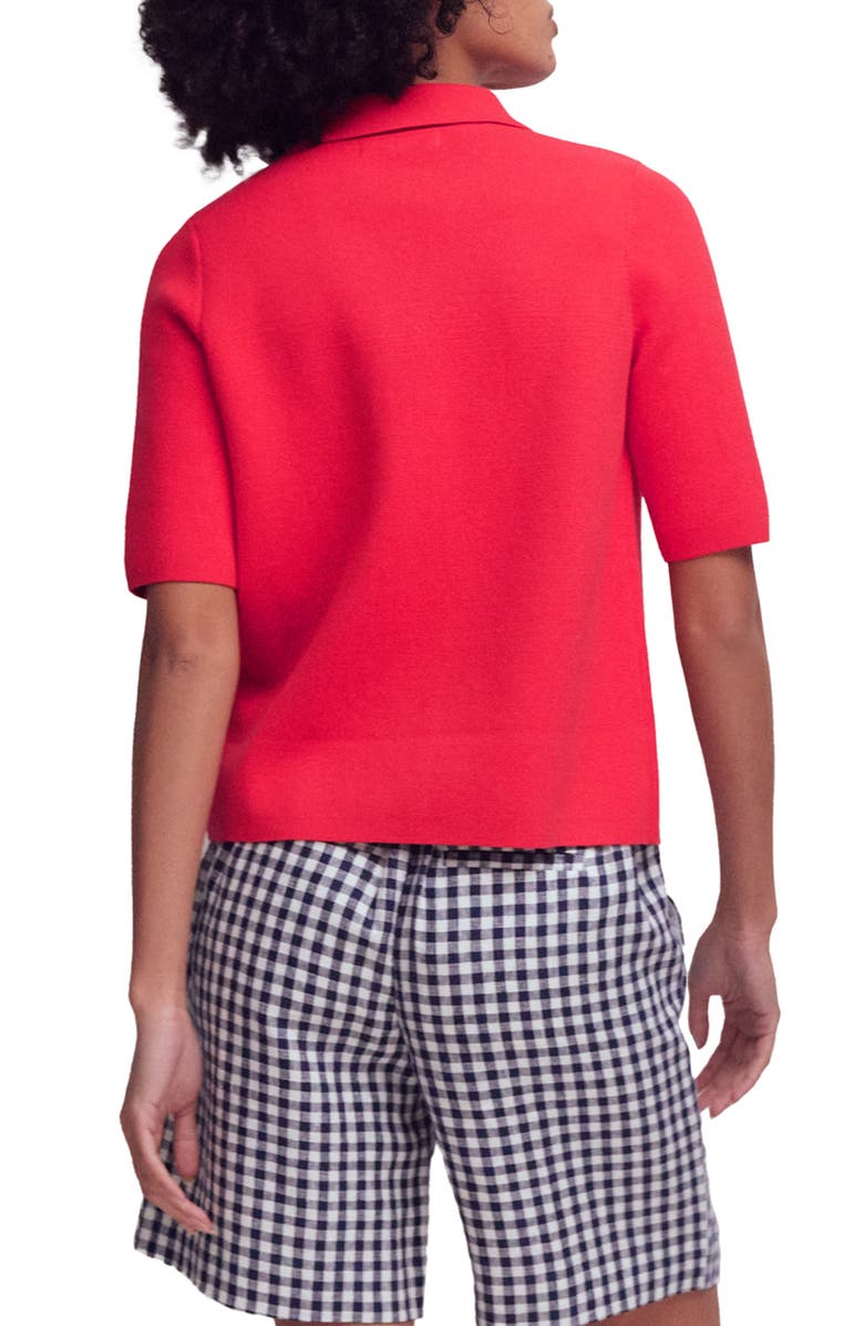 Boden Knit Button-up Top, Alternate, color, Poppy Red