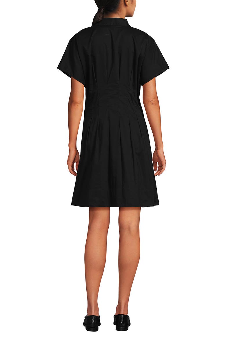 Cambric Above the Knee Shirt Dress, Alternate, color, Black