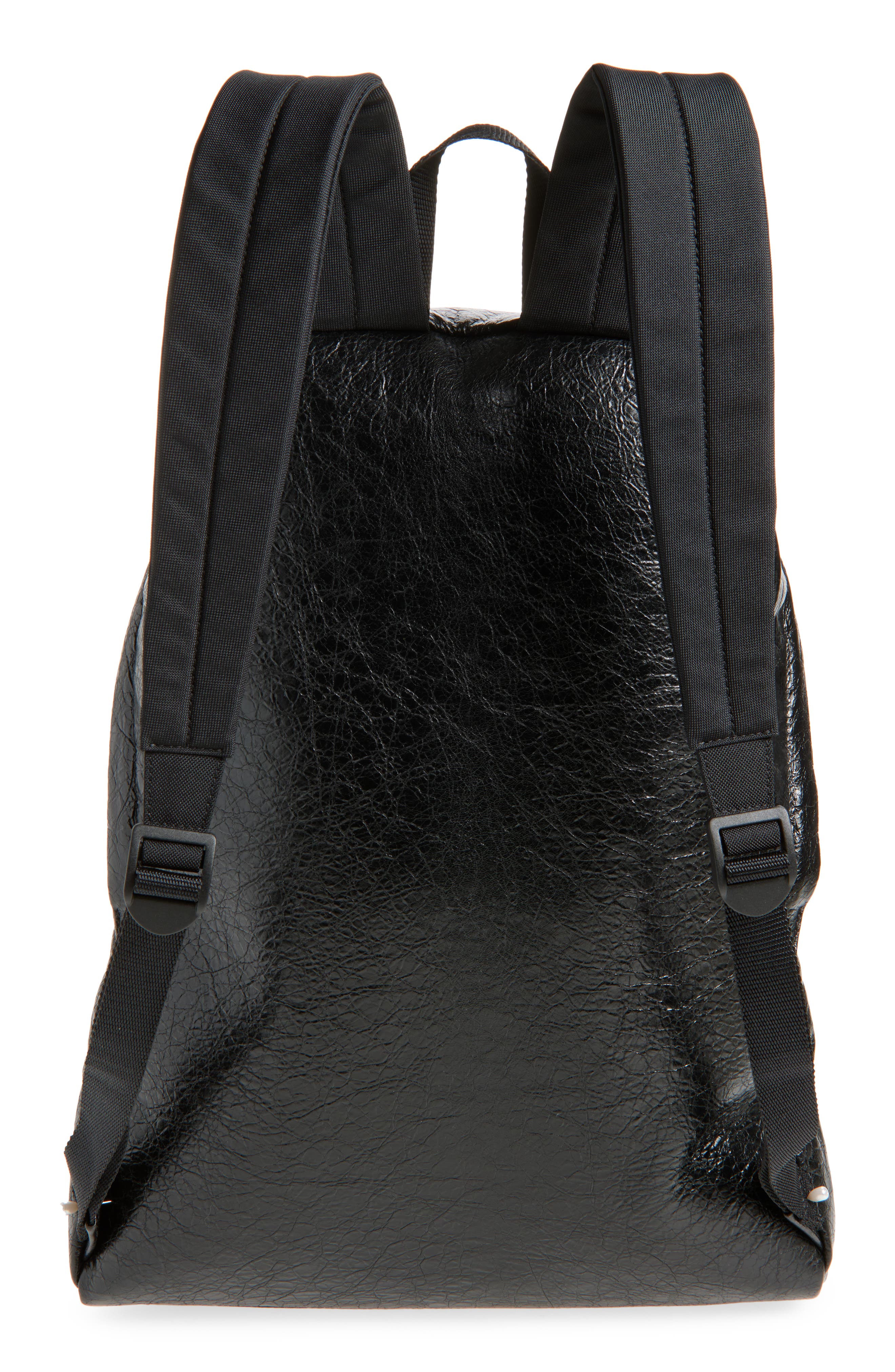 Balenciaga x Automobili Lamborghini Explorer Leather Backpack, Alternate, color, 1000 Black