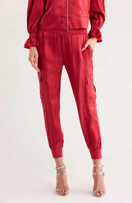 Cinq à Sept Giles Cupro Crop Cargo Joggers