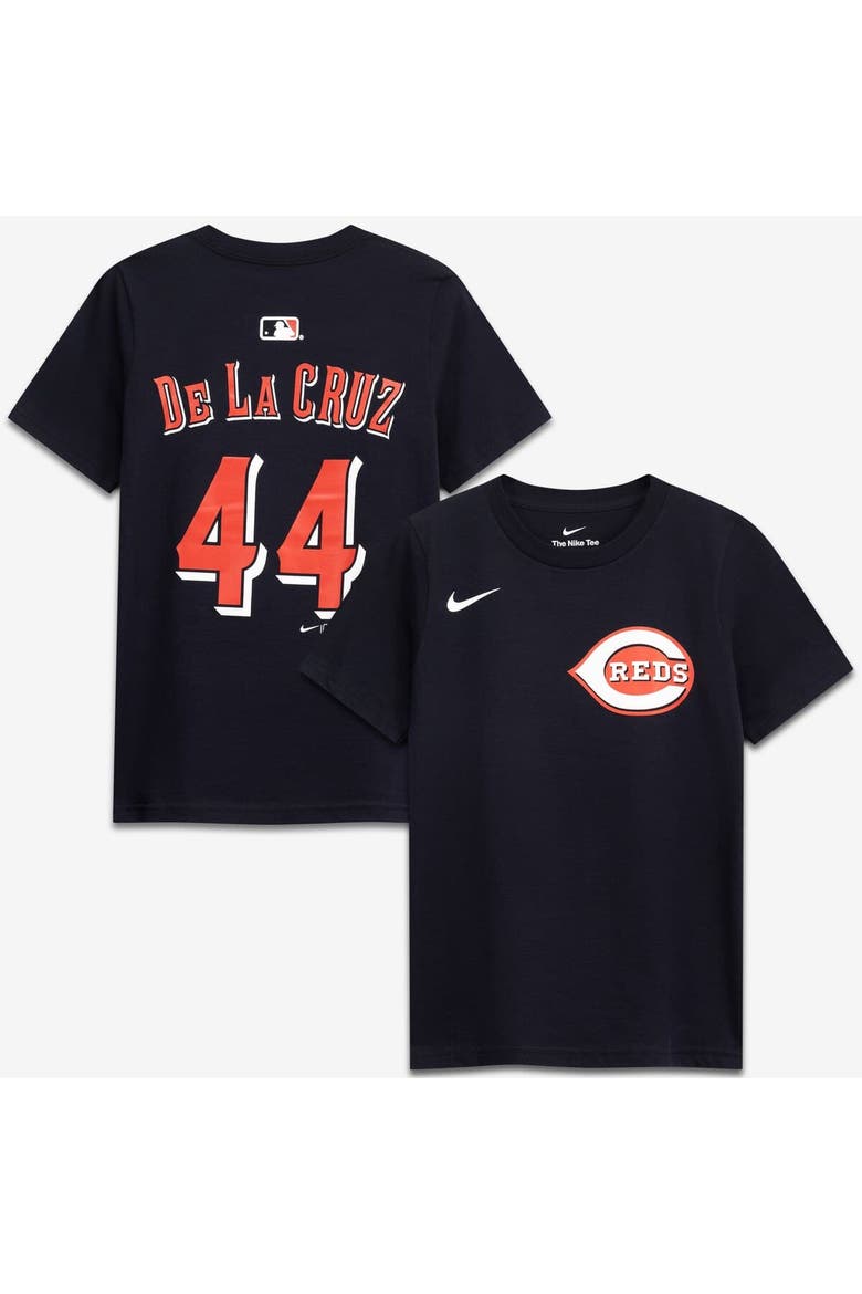 Youth Nike Elly De La Cruz Black Cincinnati Reds Name & Number T-Shirt, Main, color, Black