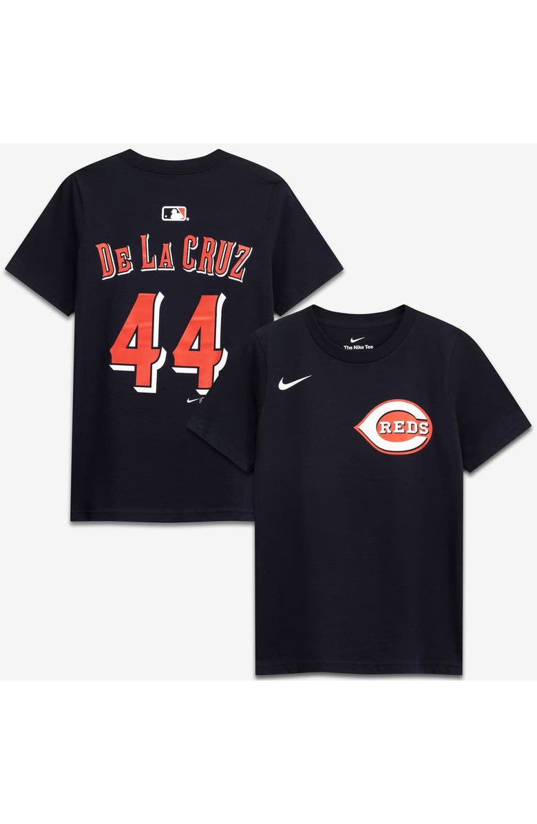 Nike Youth Nike Elly De La Cruz Black Cincinnati Reds Name & Number T-Shirt, Main, color, Black