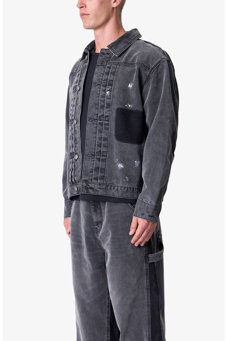 Reworked Denim Jacket, Alternate, color, WASHED BLACK