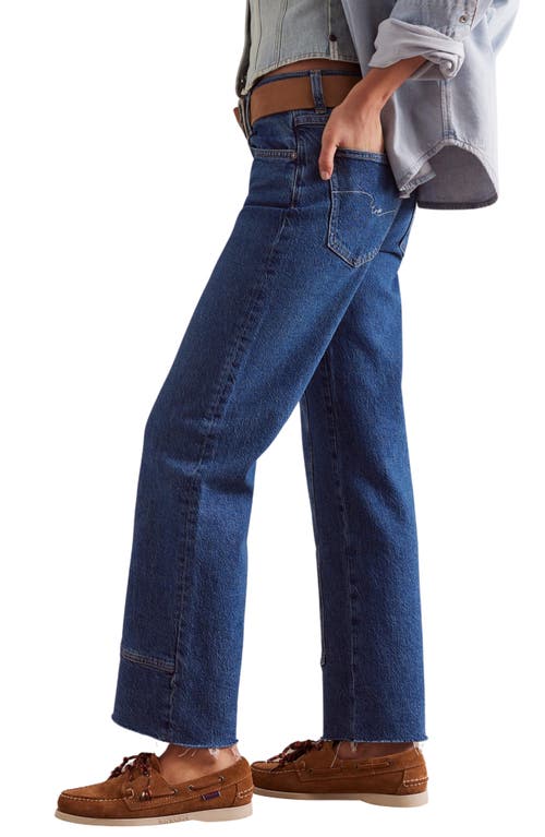 Free People We The Free Risk Taker Raw Hem Straight Leg Jeans In Be Bold
