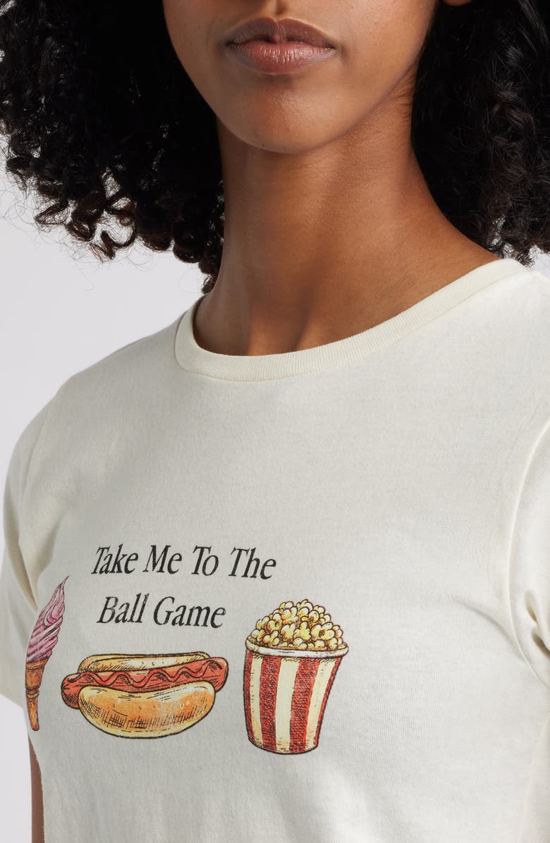 GOLDEN HOUR Take Me to the Ball Game Cotton Graphic T-Shirt, Alternate, color, Marshmallow