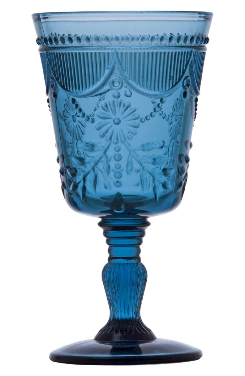 Fortessa Debutante Set of 6 Goblet Glasses, Alternate, color, Blue