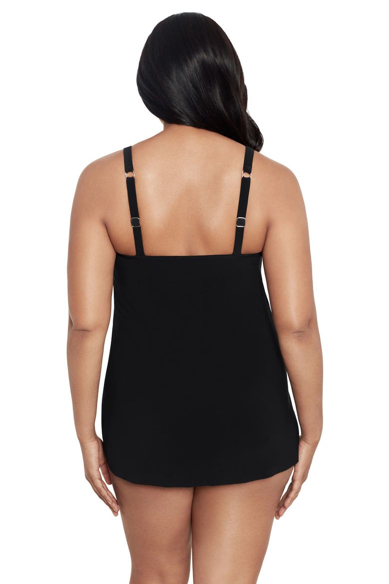 Lola Surplice V-Neck Swimdress, Alternate, color, Black