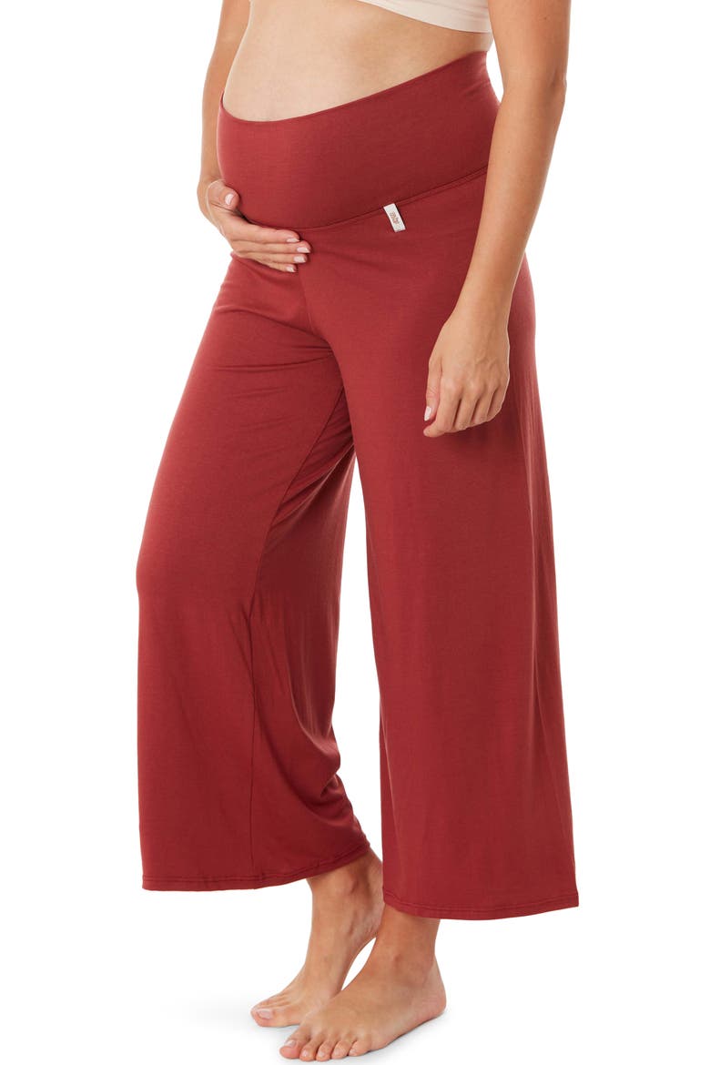 Maternity pants 7/8th Origin, Main, color, TERRACOTTA