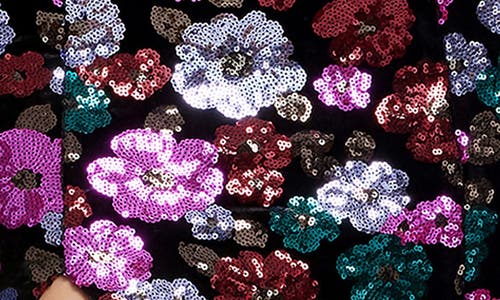 DRESS THE POPULATION DRESS THE POPULATION KARLA FLORAL SEQUIN TRUMPET GOWN