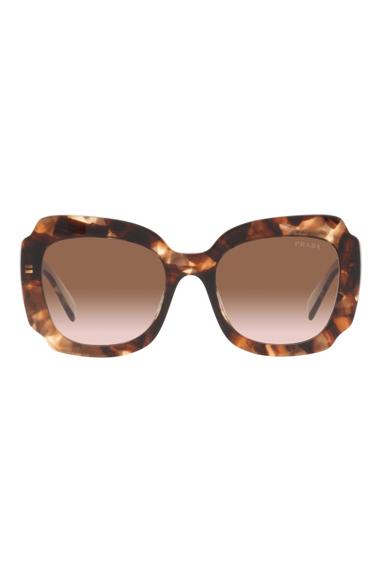 54mm Gradient Irregular Sunglasses, Main, color, HAVANA