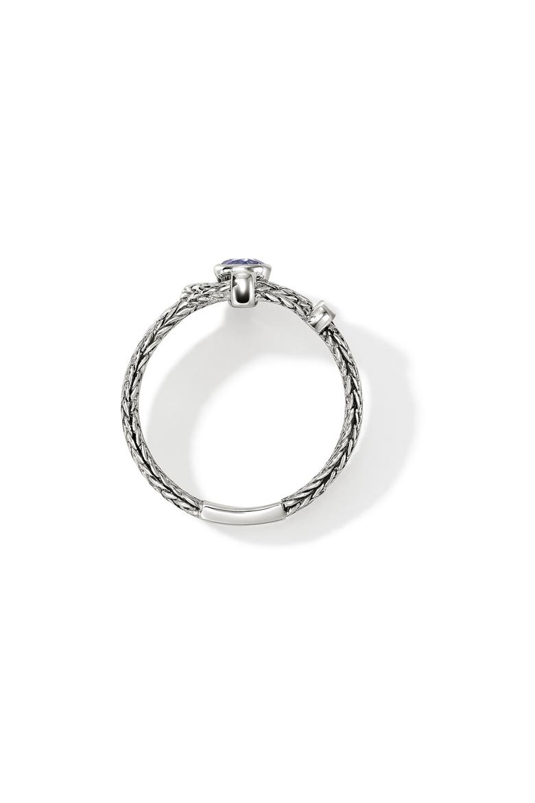 Icon Sterling Silver Tanzanite & Diamond Ring, Alternate, color, SILVER