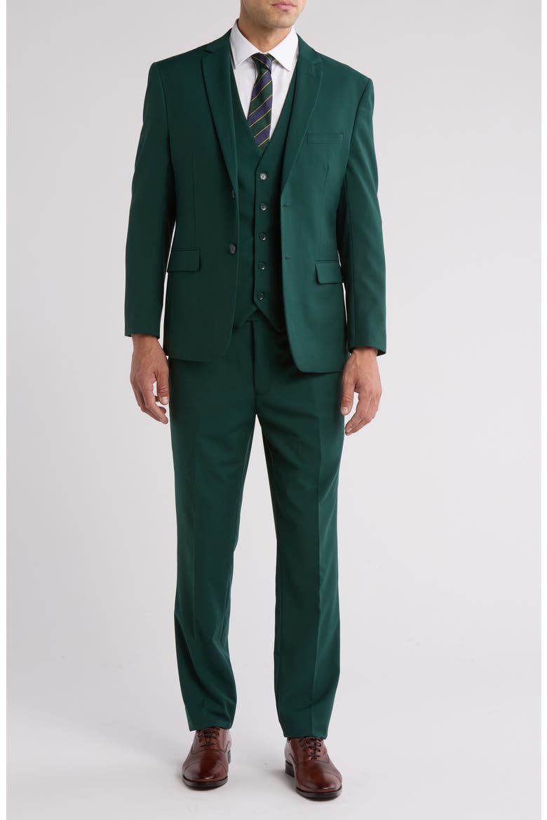 Premium Slim Fit 3-Piece Suit, Main, color, HUNTER GREEN