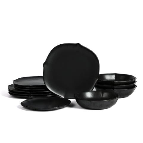 Baskerville Stoneware 12-Piece Dinnerware Set