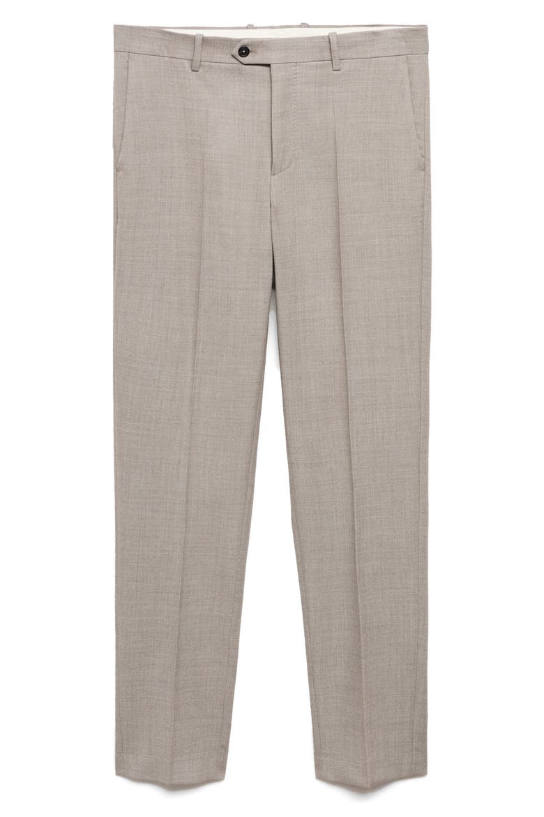 Slim Fit Virgin Wool Dress Pants, Alternate, color, MINK GREY