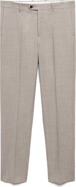 MANGO Slim Fit Virgin Wool Dress Pants