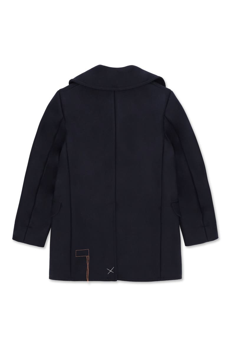 Double Breasted Peacoat, Alternate, color, Blue