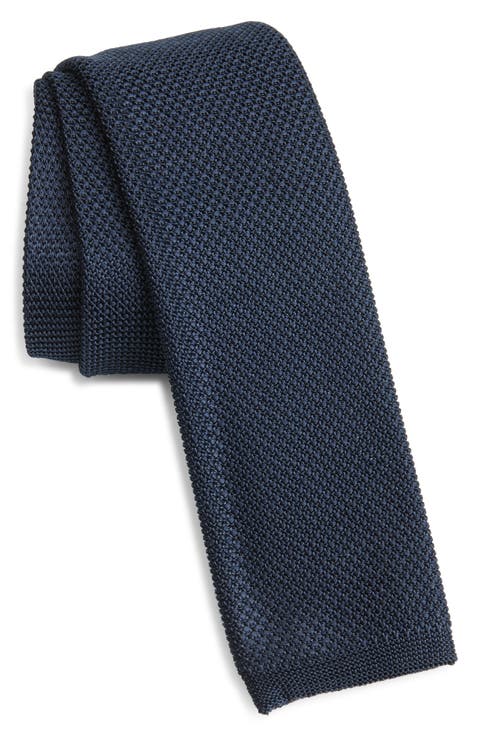 Solid Knit Silk Tie