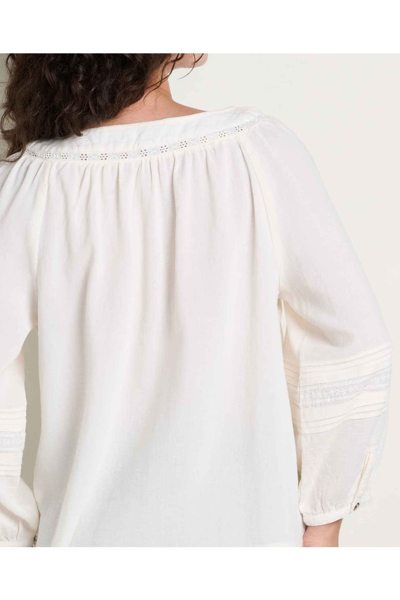 Manzana Long Sleeve Peasant Shirt, Alternate, color, Egret