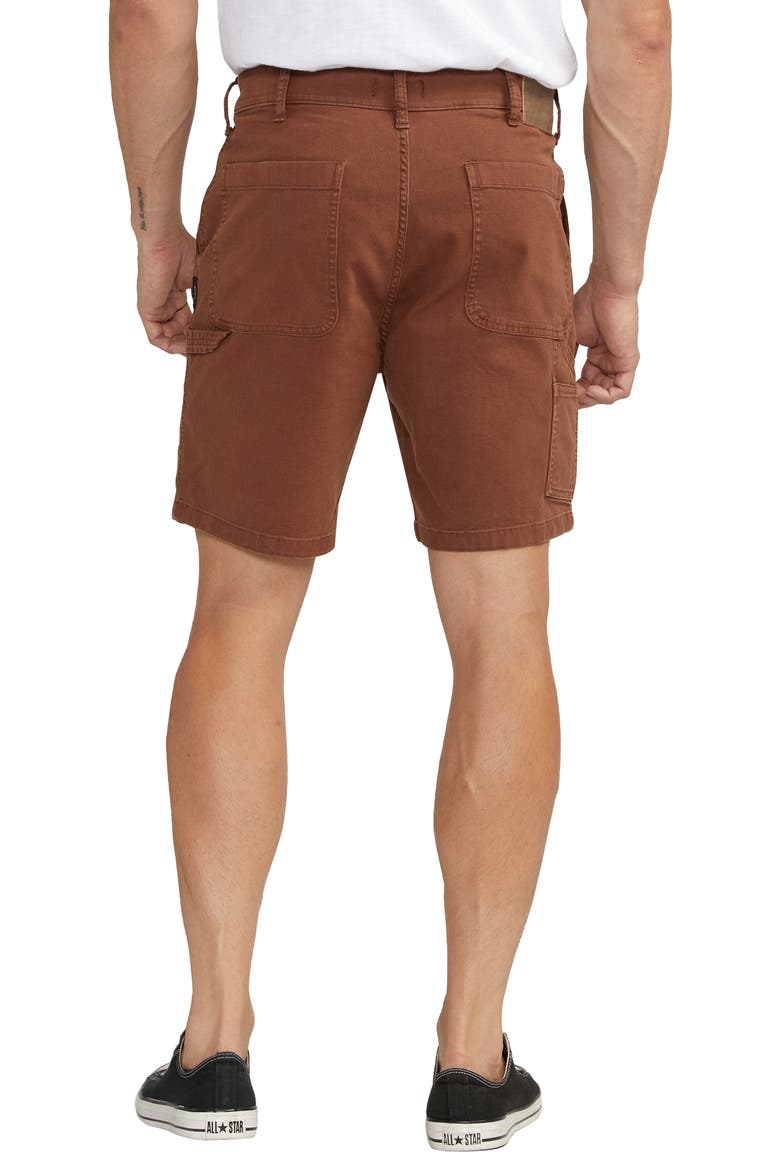 Relaxed Fit Twill Painter Shorts, Alternate, color, CAPPUCCINO