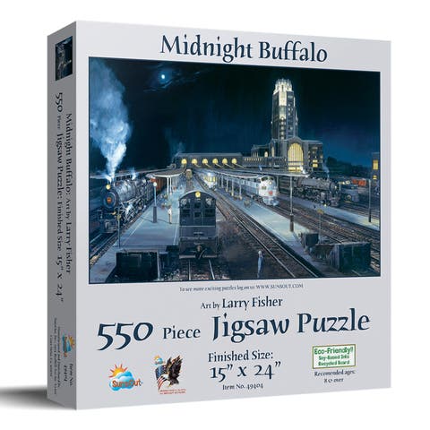 Midnight Buffalo 550 piece Jigsaw Puzzle for Adults