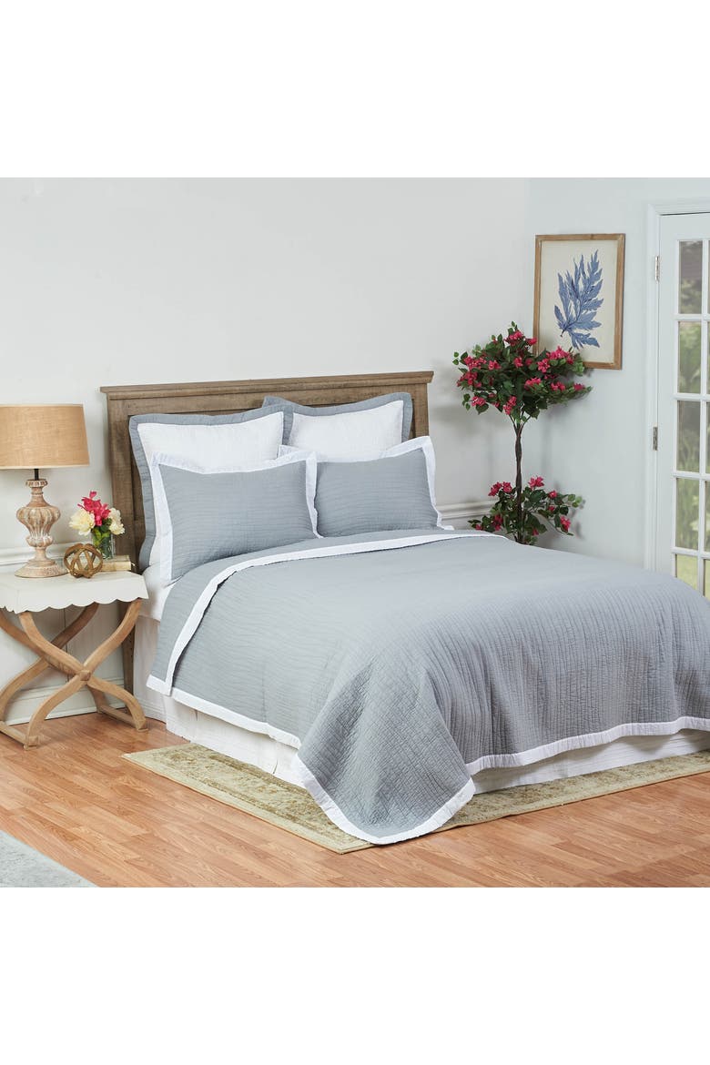 Kinsley Slate Coverlet Quilt Set, Alternate, color, Gray