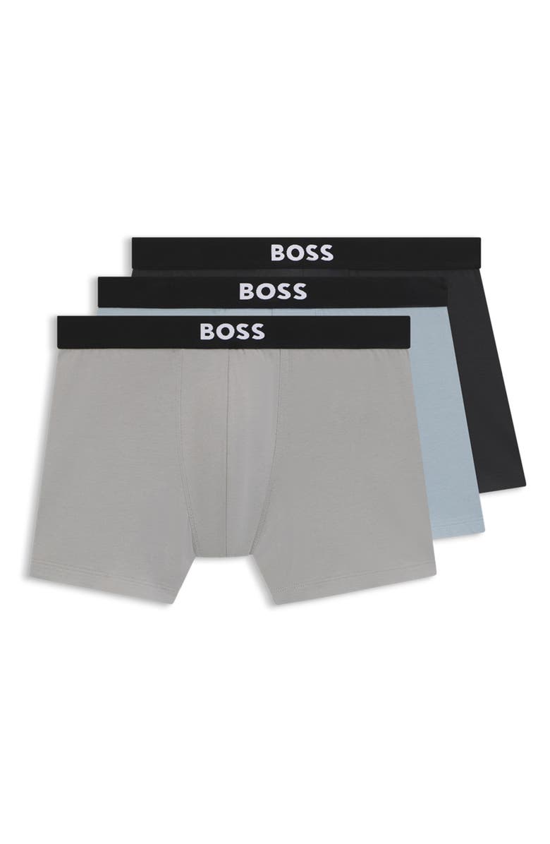 BOSS Assorted 3-Pack Power Stretch Cotton Boxer Briefs, Alternate, color, 
