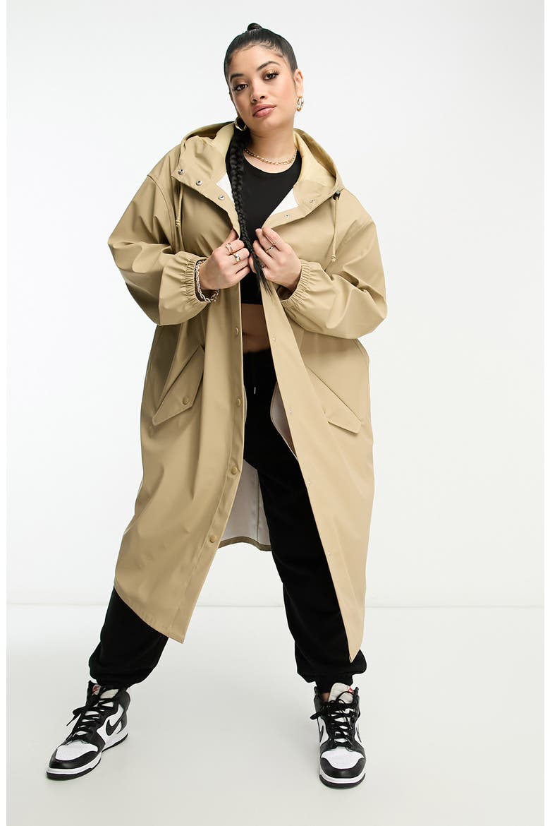 Curve Hooded Raincoat, Main, color, TAN