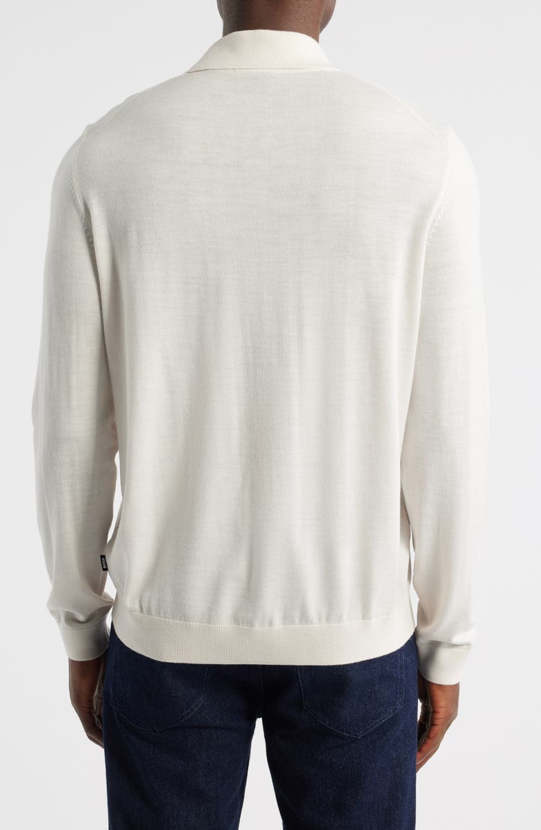 BOSS Helbert Wool Cardigan, Alternate, color, Open White