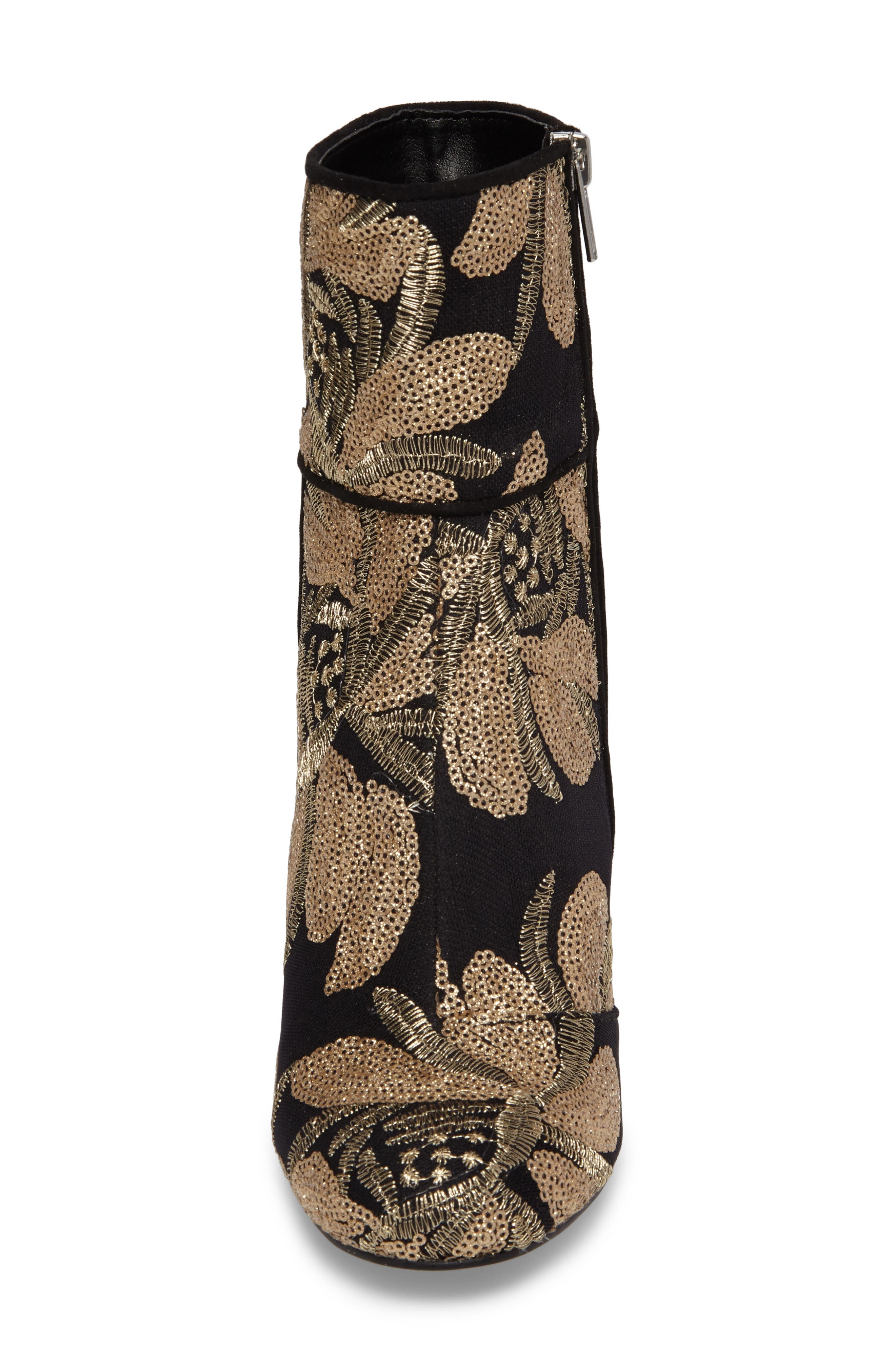 Steve Madden Goldie Sequin Embroidered Bootie, Alternate, color, 