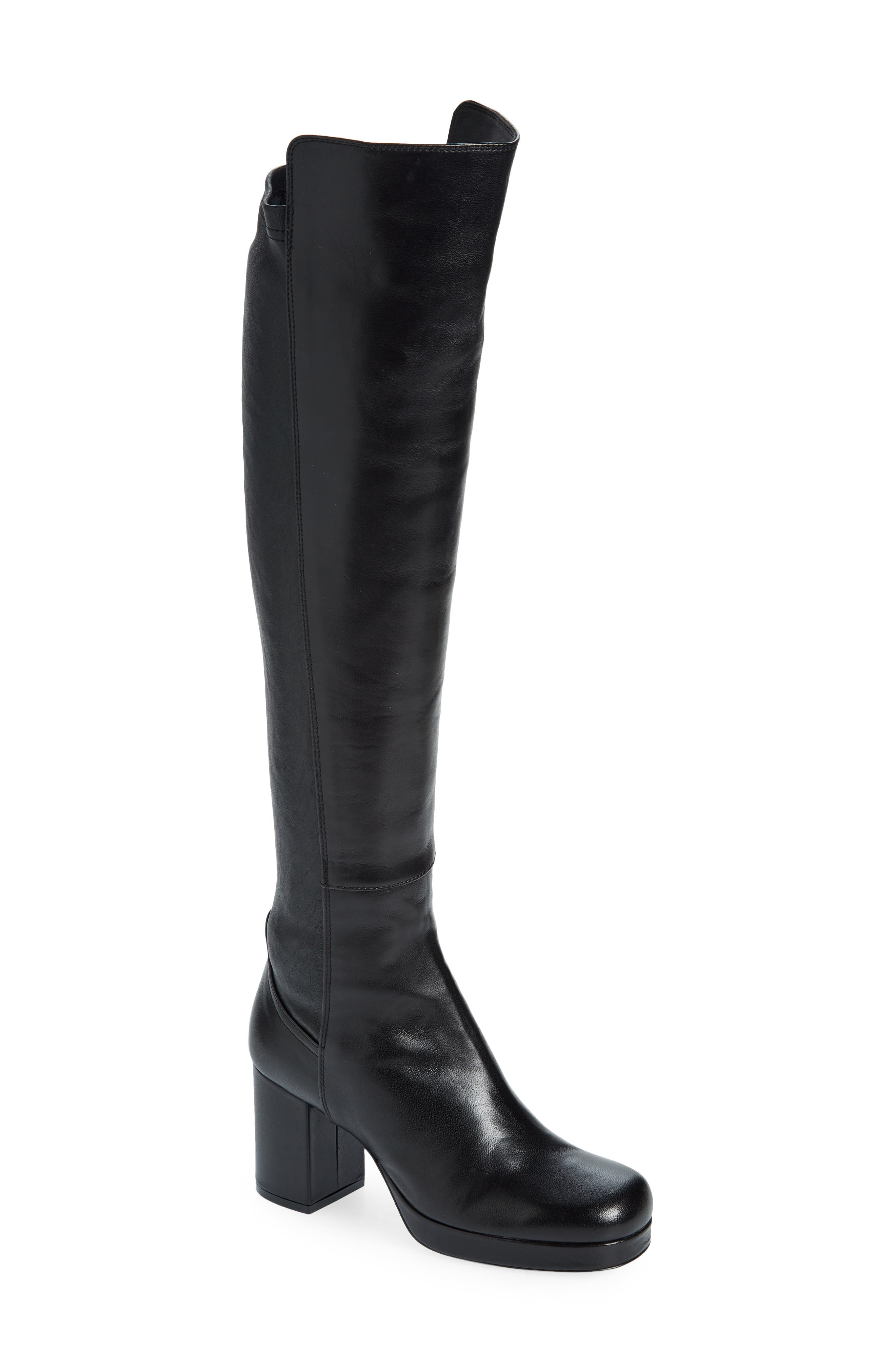 AGL Betty Platform Knee High Boot, Main, color, 