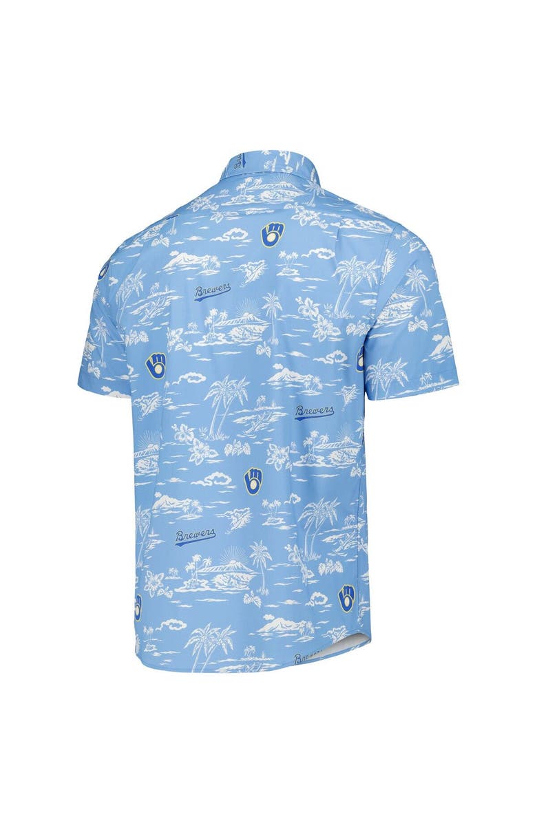 Reyn Spooner Men's Reyn Spooner Light Blue Milwaukee Brewers Kekai Button-Down Shirt, Alternate, color, 