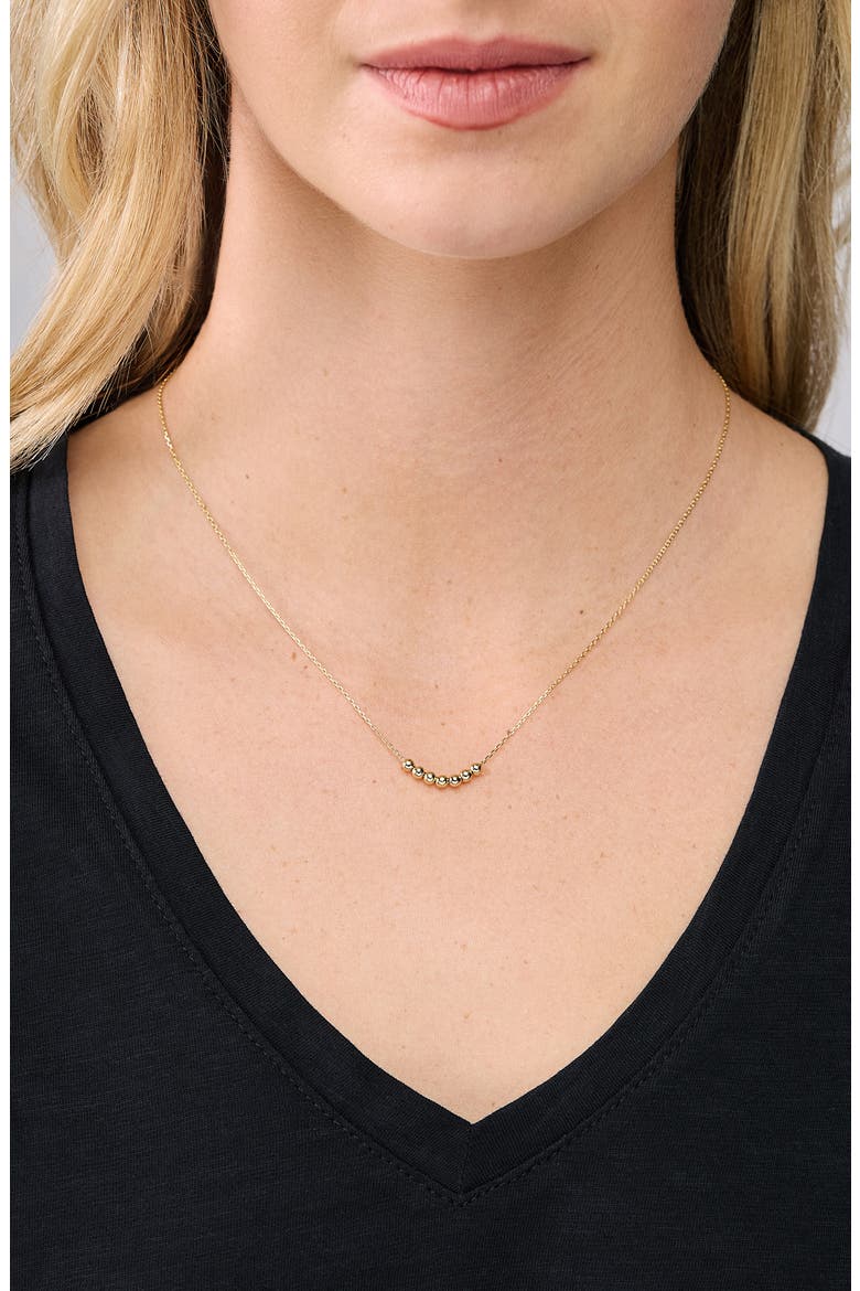 14K Yellow Gold Beaded Pendant Necklace, Alternate, color, 14K YELLOW GOLD