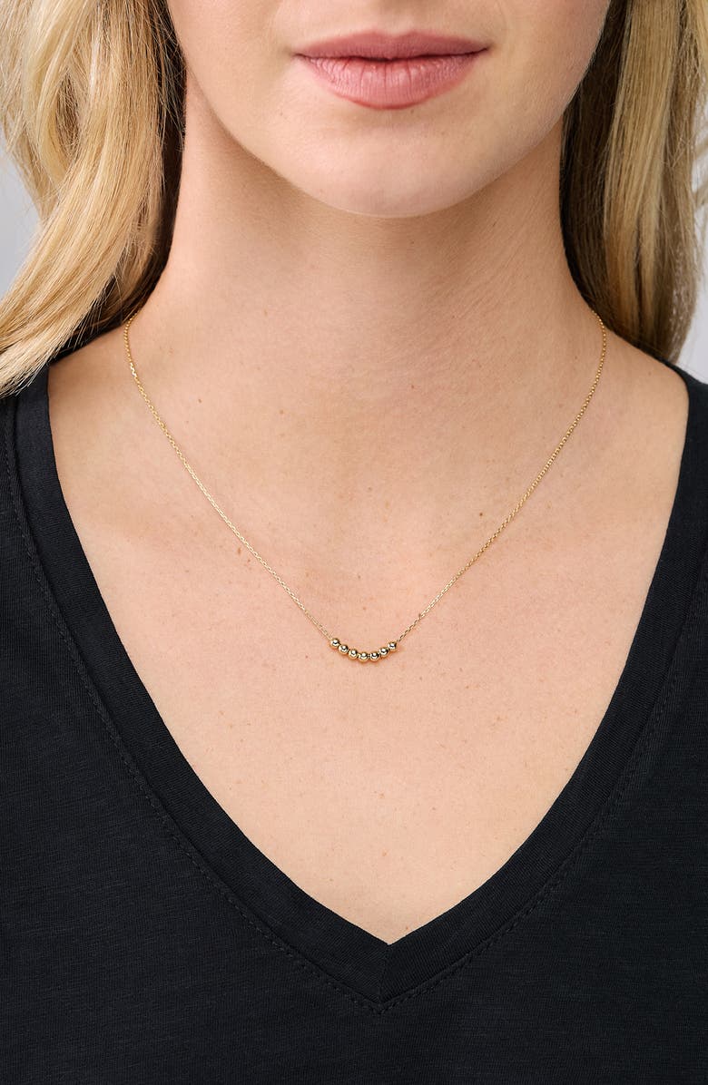 Bony Levy 14K Yellow Gold Beaded Pendant Necklace, Alternate, color, 14K Yellow Gold