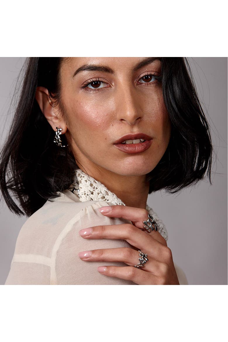 Half Splash Ring, Alternate, color, Sterling Silver